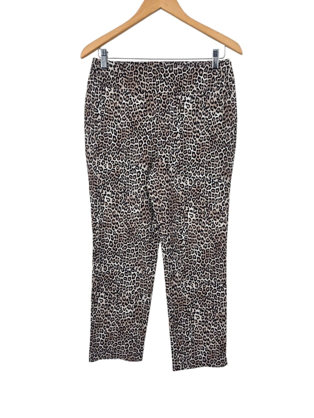 Chico's So Slimming Cropped Ankle Pants Leopard Print